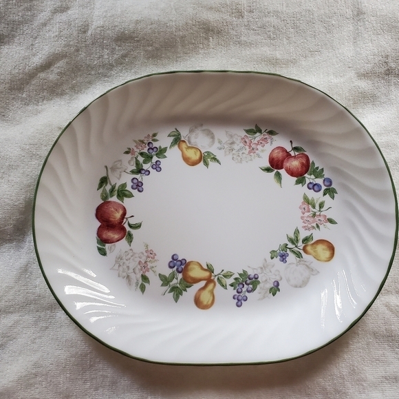Vintage Corelle Chutney Fruit Pattern Serving Platter - Picture 2 of 9
